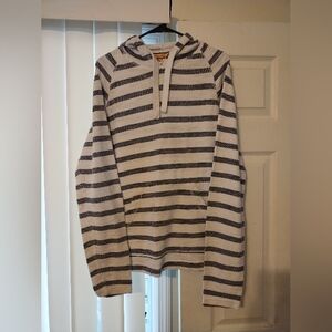 Free Planet Men’s Large Striped Baja Hoodie Pullover Shirt